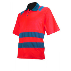 POLO C/P HV ISO20471 ROUGE