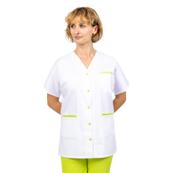 Tunique TICIA col V Blanc/Lime